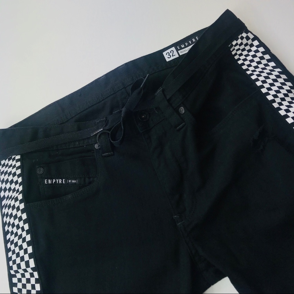 Empyre Recoil Checkered Tape Black Jeans